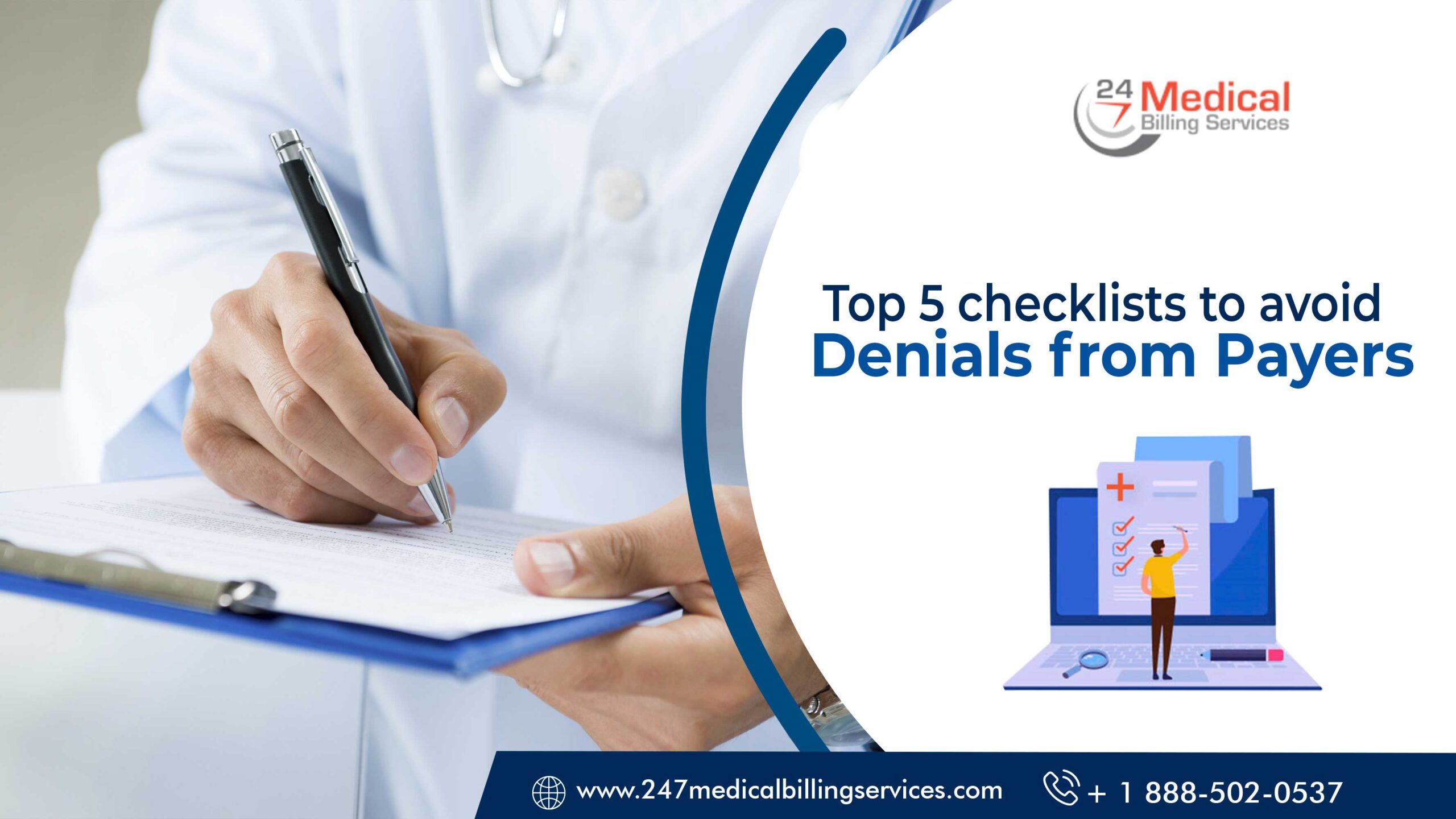 Top 5 checklists to avoid Denials from Payers